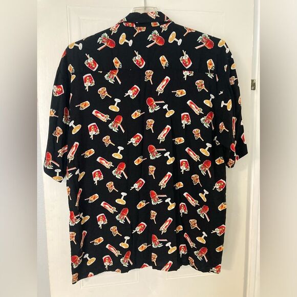 Margarita All Over Print Button Down Men’s Shirt L Party Shirt Vacation Festival - Picture 4 of 9